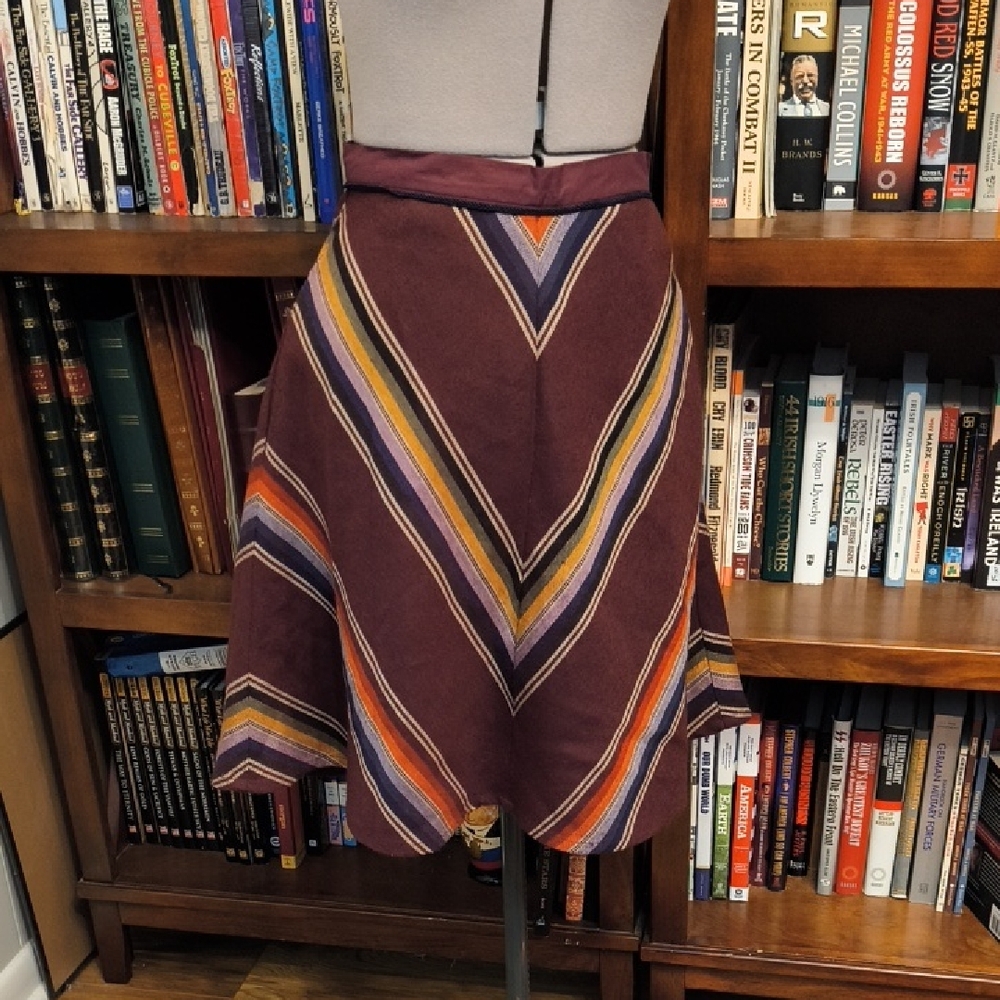 Anthropologie Wool Blend Retro A-line Skirt